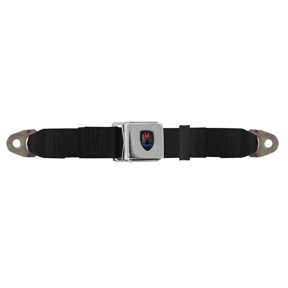 2 Point Lap Belt - Chrome Lift Latch - with Hardware - Black