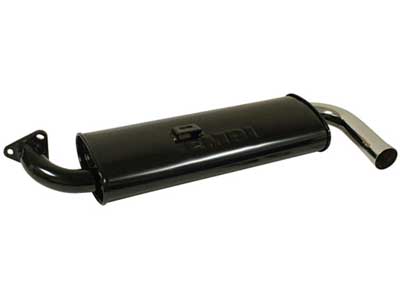 VW Single Quiet Muffler| Premium Extractor | Black | EMPI