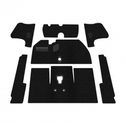 Premium 1954-1955 VW Beetle Convertible Carpet Kit - Front - w/o Footrest - Black Loop