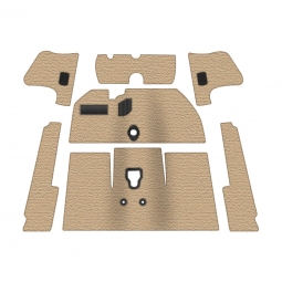 Premium 1954-1955 VW Beetle Convertible Carpet Kit - Front - w/o Footrest - Oatmeal Loop