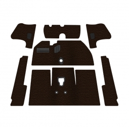 Premium 1954-1955 VW Beetle Convertible Carpet Kit - Front - w/o Footrest - Loop or Cutpile