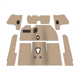 Premium 1954-1955 VW Beetle Convertible Carpet Kit - Front - w/o Footrest - German Squareweave