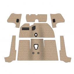 Premium 1956-1957 VW Beetle Convertible Carpet Kit - Front - w/o Footrest - German Squareweave