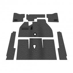 Premium 1958-1961 VW Beetle Convertible Carpet Kit - Front - w/ Footrest - Charcoal Loop