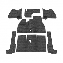 Premium 1965-1967 VW Beetle Convertible Carpet Kit - Front - w/ Footrest - Charcoal Loop