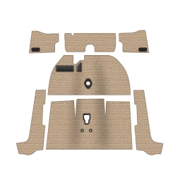 Premium 1965-1967 VW Beetle Convertible Carpet Kit - Front - w/o Footrest - German Squareweave