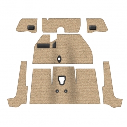 Premium 1968 VW Beetle Convertible Carpet Kit - Front - w/o Footrest - Oatmeal Loop