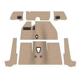 Premium 1968 VW Beetle Convertible Carpet Kit - Front - w/o Footrest - German Squareweave