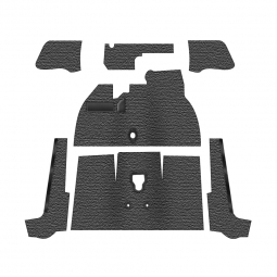 Premium 1969 VW Beetle Convertible Carpet Kit - Front - w/ Footrest - Charcoal Loop