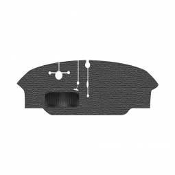 VW Bus 1973-79 Front Carpet Only, Bucket or Bench Seat - Charcoal Loop