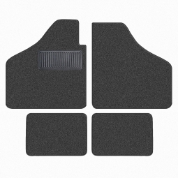 1956-1974 VW Karmann Ghia Floor Mats - 4 Pieces - NO Footrest - Black Cutpile