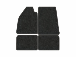 1961-1974 VW Type 3 Floor Mats - 4 Pieces - Black Cutpile