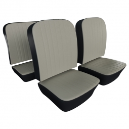 1954-1955 VW Beetle Seat Upholstery - Front & Rear - 2-Tone Full Insert