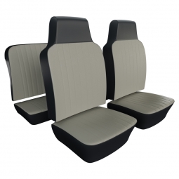 1968-1969 VW Beetle Seat Upholstery - Front & Rear - 2-Tone Full Insert