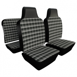 1970-1972 VW Beetle & Super Beetle Seat Upholstery - Front & Rear - Plaid Full Insert