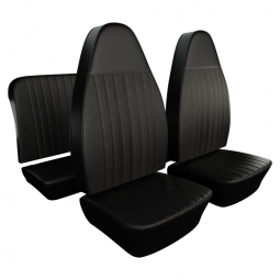 1973 Bug Sedan/Sunroof Seat Upholstery - Full Set - Black Basketweave