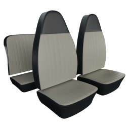 1973 VW Beetle & Super Beetle Seat Upholstery - Front & Rear - 2-Tone Full Insert