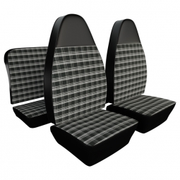 1973 VW Beetle & Super Beetle Seat Upholstery - Front & Rear - Plaid Full Insert