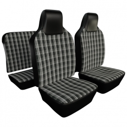 1974-1976 VW Beetle & Super Beetle Seat Upholstery - Front & Rear - Plaid Full Insert