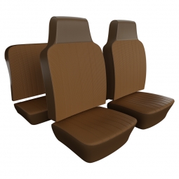 1968-1969 VW Beetle Convertible Seat Upholstery - Front & Rear - Squareweave Vinyl