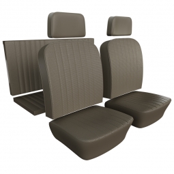 1969-1971 Karmann Ghia Seat Upholstery - Front & Rear - Basketweave Vinyl