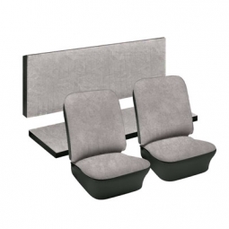 1969-1971 Karmann Ghia Convertible Seat Upholstery - Front & Rear - 2-Tone Full Insert