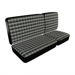 1963-1967 VW Bus Seat Upholstery - Front Bench - 2-Tone Plaid