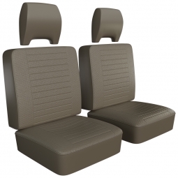 1974-1976 VW Bus Seat Upholstery - Front Buckets - Basketweave Vinyl