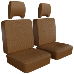 1974-1976 VW Bus Seat Upholstery - Front Buckets - Squareweave Vinyl