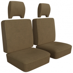 1974-1976 VW Bus Seat Upholstery - Front Buckets - Tweed Cloth