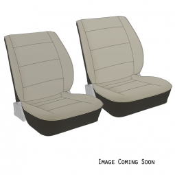 1985-1991 VW Vanagon Seat Upholstery - Front Single Center Seat - Sewn Pleats - 2-Tone