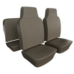 1968-1969 VW Type 3 Squareback Seat Upholstery - Front & Rear - Basketweave Vinyl