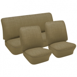 1961-1964 Type 3 Fastback & Notchback Seat Upholstery - Front & Rear - No Rear Armrest - Tweed Cloth