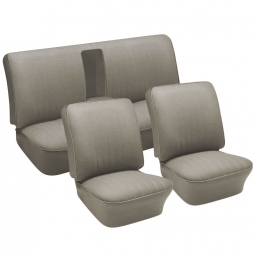 1962-1964 Type 3 Fastback & Notchback Seat Upholstery - Front & Rear - w/ Rear Armrest - Smooth Vinyl