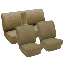 1962-1964 Type 3 Fastback & Notchback Seat Upholstery - Front & Rear - With Rear Armrest -  Tweed