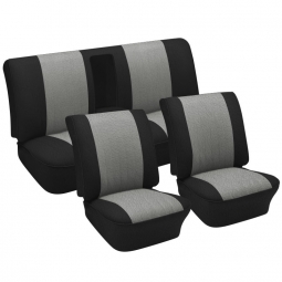 1965-67 VW Type 3 Fastback & Notchback Seat Upholstery - Front & Rear - w/ Rear Armrest - 12" Insert