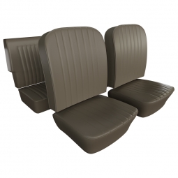 1965-1967 Type 3 Fastback & Notchback Seat Upholstery - Front & Rear - w/ Rear Armrest - Smooth Vinyl