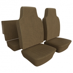 1968-1969 Type 3 Fastback & Notchback Seat Upholstery - Front & Rear - With Rear Armrest -  Tweed