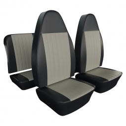 1973 VW Beetle & Super Beetle Seat Upholstery - Front & Rear - 2-Tone 12" Insert