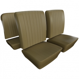 1966 VW Bug OEM Seat Upholstery - Front & Rear - Saddle - Sedan & Sunroof