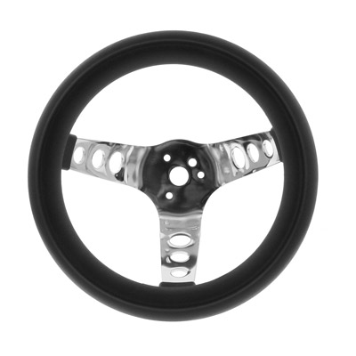 79-4111 - Empi Vw Steering Wheel - Poly-foam - 3 Chrome Spoke - 10 