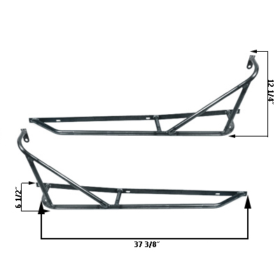 VW Baja Side Bars | High Mount | 3/4 Inch Tube | Pair | JBugs