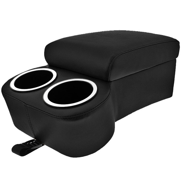 Cup Holders Short Length Center Storage Console Black