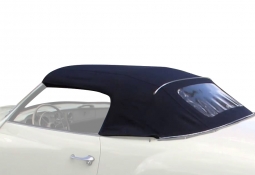 1957-1966 VW Karmann Ghia Convertible Top - Black Pinpoint Vinyl