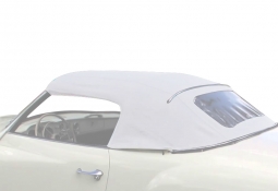 1957-1966 VW Karmann Ghia Convertible Top - White Pinpoint Vinyl