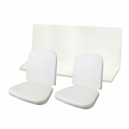 Seat Padding Kit, (1) Base Pad (Bottom Pad) and (1) Seat Backrest Pads,  Front Bucket Seat, 1969-74 VW Karmann Ghia Sedan and Convertible, 43-1517