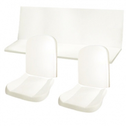 Seat Padding Kit, (1) Base Pad (Bottom Pad) and (1) Seat Backrest Pads,  Front Bucket Seat, 1969-74 VW Karmann Ghia Sedan and Convertible, 43-1517