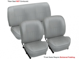 1956-1957 VW Beetle Seat Upholstery - Full Set - Sport Contoured Vinyl