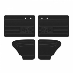 1965-66 Bug Sedan/Sunroof Door Panels - Front & Rear - with Pockets - Black Vinyl