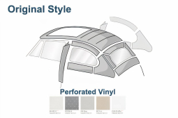 1973-1977 VW Beetle & Super Beetle Sunroof Headliner - Original Install - Perforated Vinyl